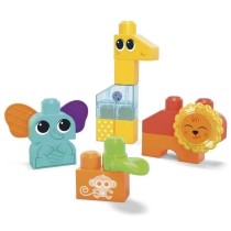 Jeu de construction SAFARI DES SENS MEGABLOKS - Girafe clochette, lion