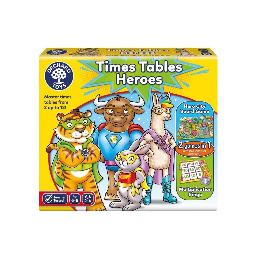 Time tables heroes - Jeu de calcul - ORCHARD