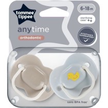 Sucettes - TOMMEE TIPPEE - ANYTIME - 6-18 mois - Lot de 2 sucettes sym