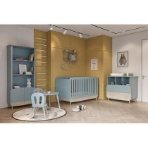 Bibliotheque 2t / 2p FIRMIANA - style scandinave - coloris : bleu orag