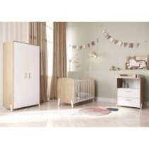 Armoire 2 portes - NAILI - Hamilton / Blanc mat - 89,1 x 50 x 183 cm -