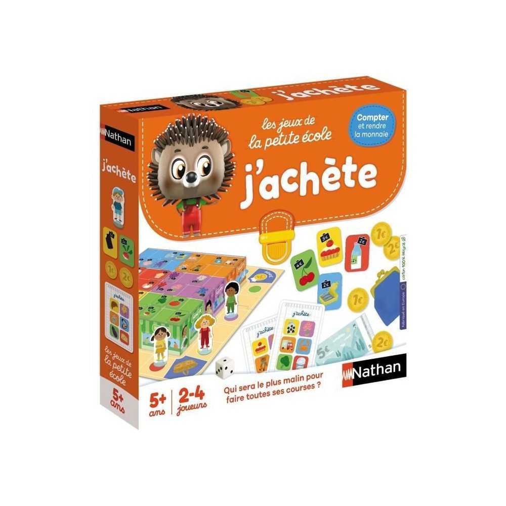 Jeu de société - NATHAN - J'achete - Jeu de courses avec 6 boutiques