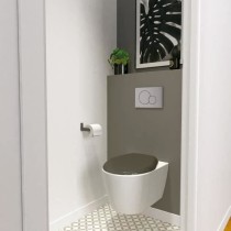 Abattant WC Marina Gris - Polypropylene - Gelco - Déclipsable - Fixat