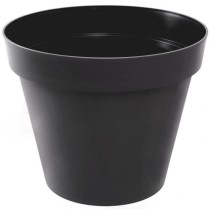 Pot de fleur rond Toscane - EDA PLASTIQUE - Gris anthracite - 30 cm -