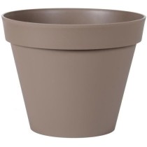 EDA Pot de fleur rond Toscane - Ø 40 x H 32 cm - 23 L - Taupe