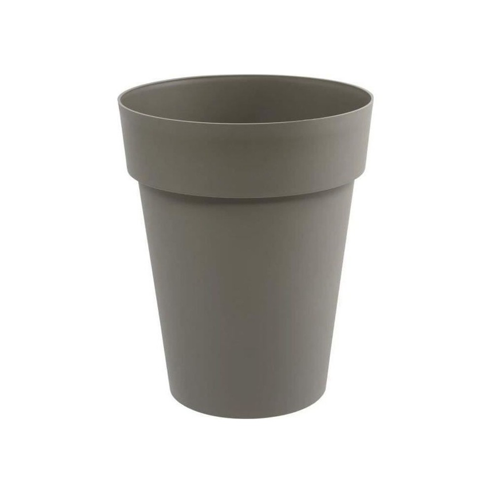 Vase rond Toscane - EDA PLASTIQUE - Ø 44 x 53 cm - 50 L - Gris - Rés