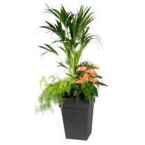 EDA Pot de fleur mi-haut carré Toscane - 39 x 39 x H 53 cm - 51 L - G