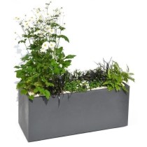 Jardiniere Volcania - EDA Plastiques - 99,5 x 39 x 43 cm - 98 L - Gris