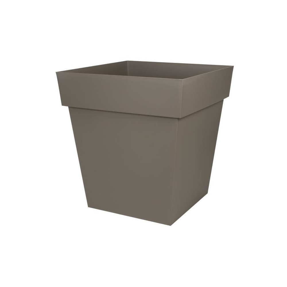 EDA Pot carré Toscane - 50 cm - 87 L - Taupe