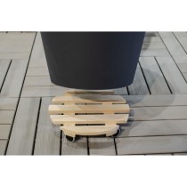 Support a Roulettes - EDA - Ø 30 cm en Bois de Hetre - 4 roulettes