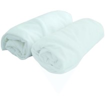 Drap housse bébé DOMIVA - Jersey - Blanc - 60 x 120 cm - Lot de 2