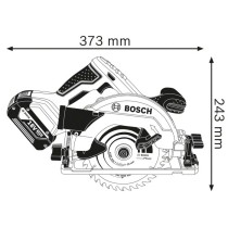 Scie circulaire Bosch Professional GKS 18V-57 G + 2 batteries 4,0Ah +