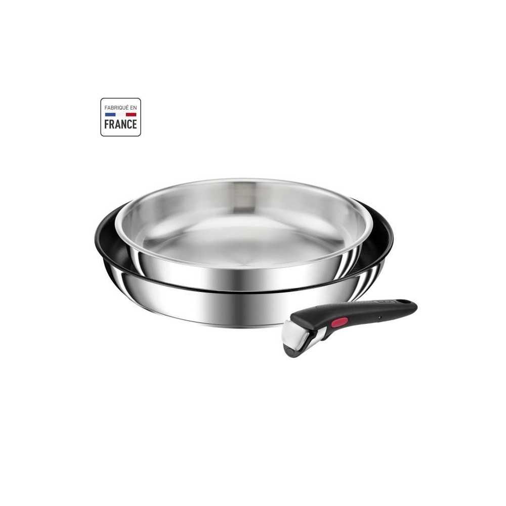 TEFAL INGENIO Preference Poeles 24/28 cm + poignée, Induction, Revete