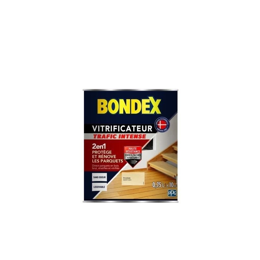 Vitrificateur Satin BONDEX pour Proteger et Rénover les Parquets et E