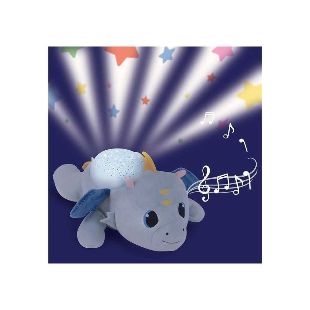 Peluche veilleuse et musicale - JEMINI - LEON LE DRAGON - Bleu - Mixte