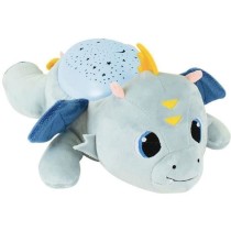 Peluche veilleuse et musicale - JEMINI - LEON LE DRAGON - Bleu - Mixte