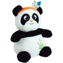 Peluche bouillotte INDIAN PANDA - JEMINI - H 21 cm - Blanc et noir - B