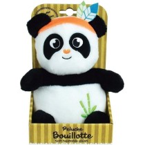 Peluche bouillotte INDIAN PANDA - JEMINI - H 21 cm - Blanc et noir - B