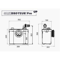 Broyeur SANIBROYEUR PRO UP silencieux pour WC et lave-mains - SFA - ST