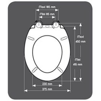 Abattant Presto Taupe - Thermodur - Fixation par le dessus - Antibact