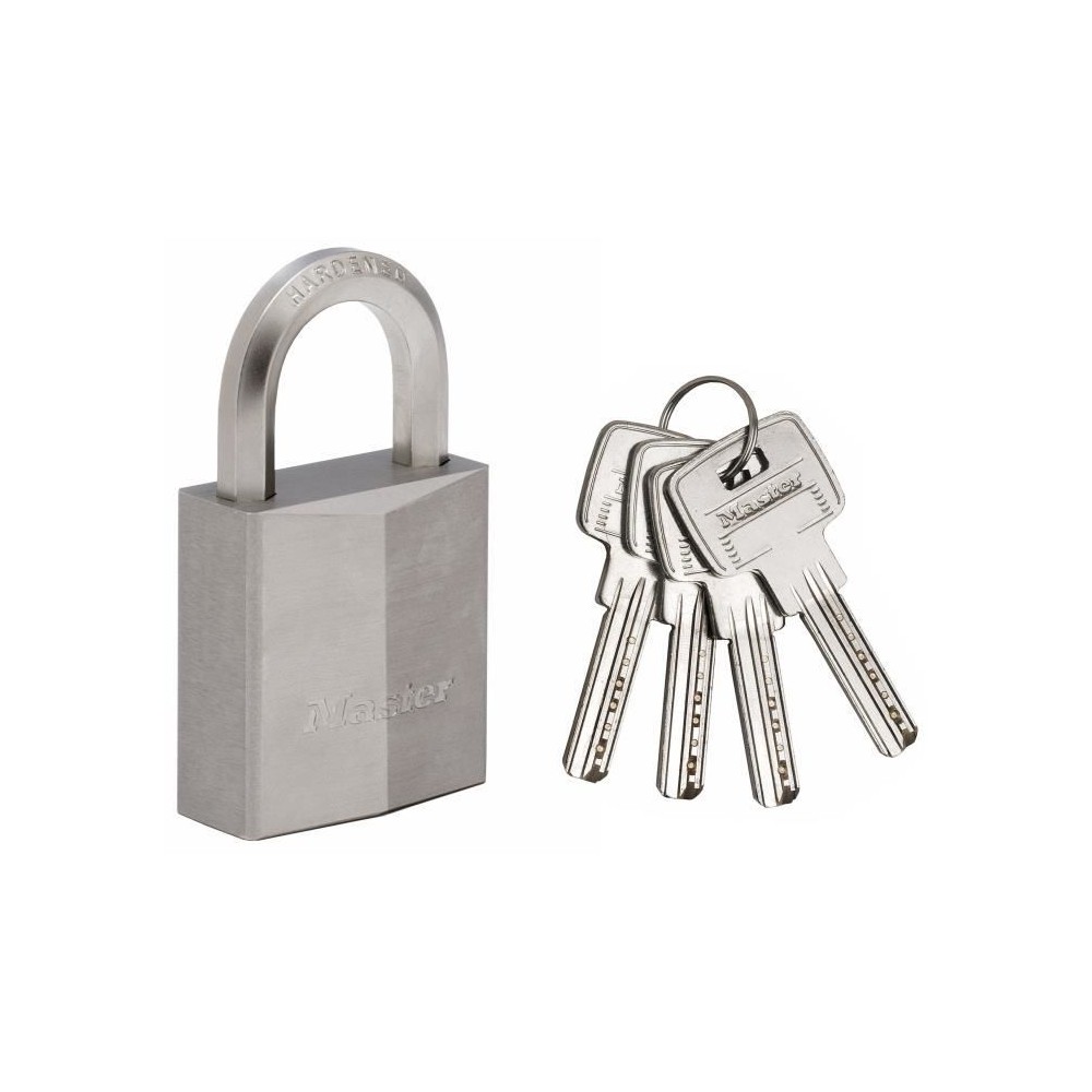 Cadenas en laiton nickelé 40mm - MASTER LOCK - Anse hexagonale - Haut