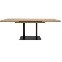 Table a manger extensible - ORLANDO - Chene artisan / noir - 6 a 10 pe