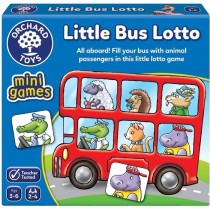 Jeu de loterie - ORCHARD - Little Bus Lotto - 24 tuiles animaux - 4 bu