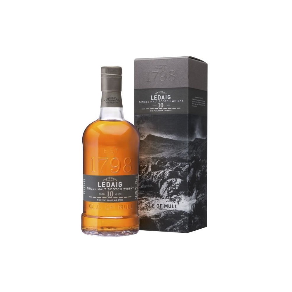 Ledaig - 10 Ans - Single Malt Scotch Whisky - Île de Mull - 46.3% Vol