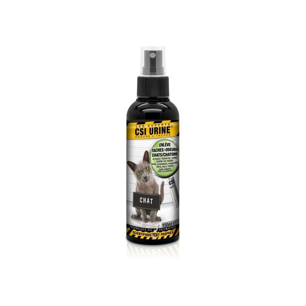 Spray - CSI URINE - Chat/Chaton 150ML - Élimine odeurs, contrôle des