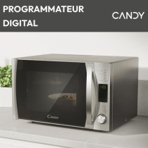 Micro-ondes Gril Candy Essenza - CMXG30DS - 900W - 30L - Argent - Fonc