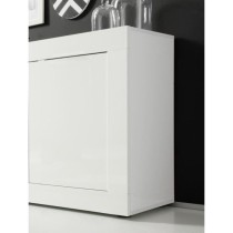 Buffet BASICO - Décor blanc laqué brillant - 3 Portes - L160 x P42 x