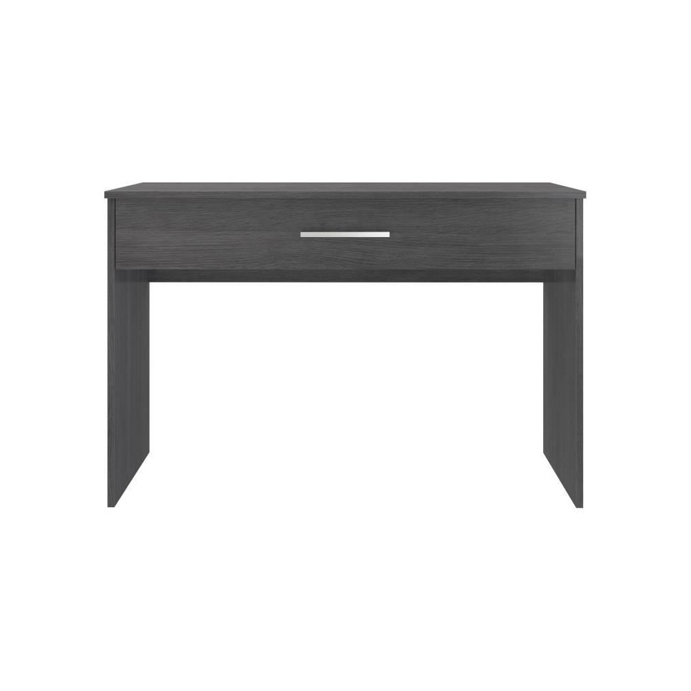 Bureau grand tiroir - Mélaminé gris cendré - 110 x 56 x 81,5 cm