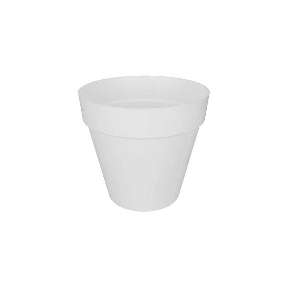 ELHO Pot de fleurs rond avec roues Loft Urban - Ø 40 cm - Blanc