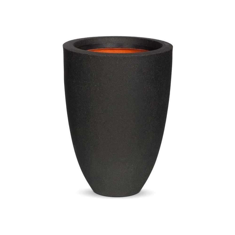 Vase élégant bas - CAPI EUROPE - SMOOTH NL - 34 x 46 cm - Noir