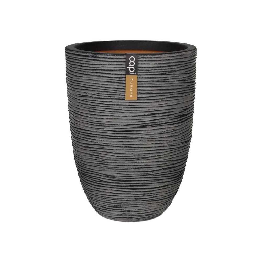 Capi Pot a fleurs Nature Rib 36 x 47 cm anthracite KOFZ782 424229