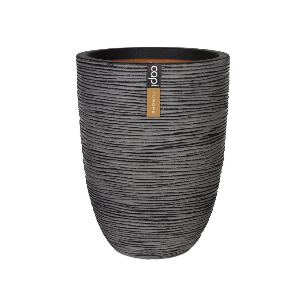 Capi Pot a fleurs Nature Rib élégant bas 46 x 58 cm Anthracite KOFZ7