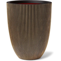 Capi Vase élégant Groove 34x46 cm Noir et doré 445494