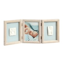 Cadre Photo Bois Double Empreinte Bébé - BABY ART - My Baby Touch -