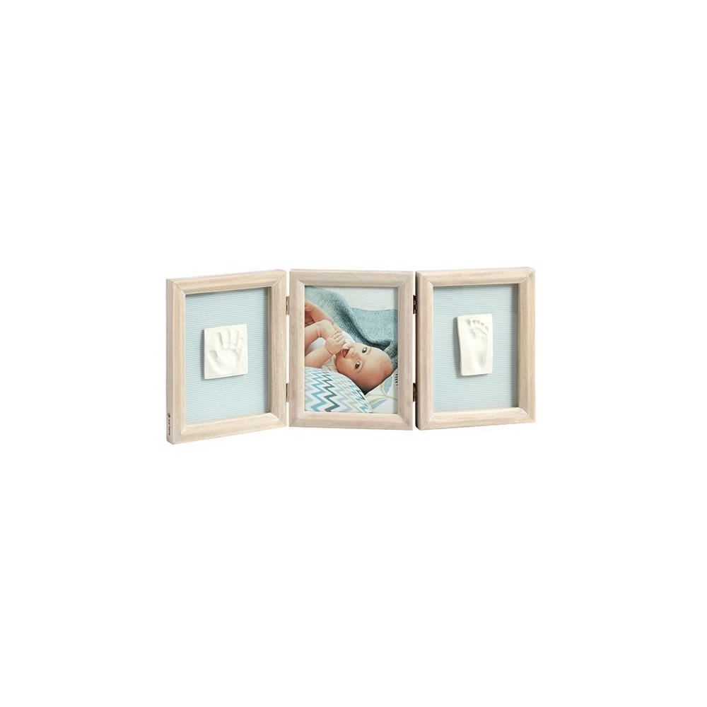 Cadre Photo Bois Double Empreinte Bébé - BABY ART - My Baby Touch -