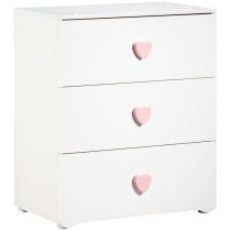 Chambre bébé duo Basic coeur: lit 120x60, commode a langer - Babypri