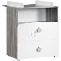 Chambre bébé trio Nao: lit 120x60, commode a langer et armoire - Bab