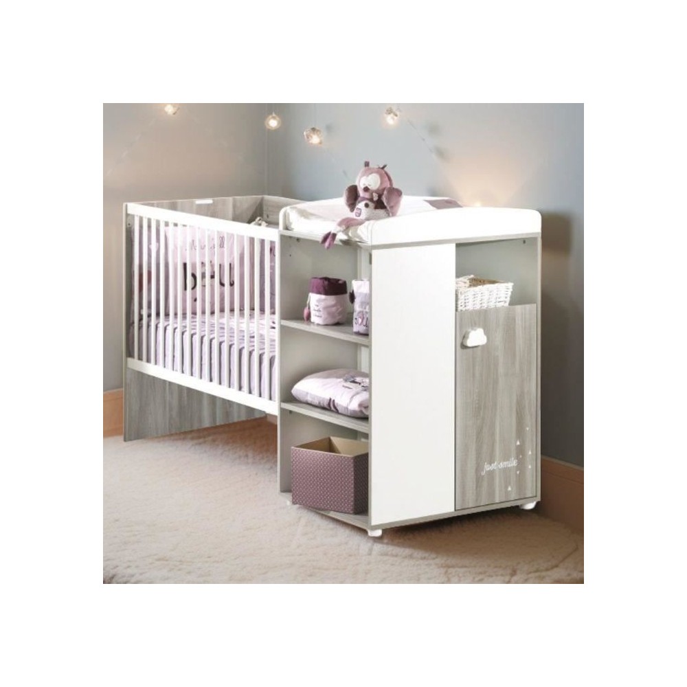 Lit Combiné - 120x60cm - Evolutif en 90x190cm - Babyprice Smile - Che