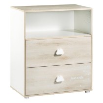 Commode a langer - Babyprice - Smile - Hetre - 2 tiroirs - 1 niche - E