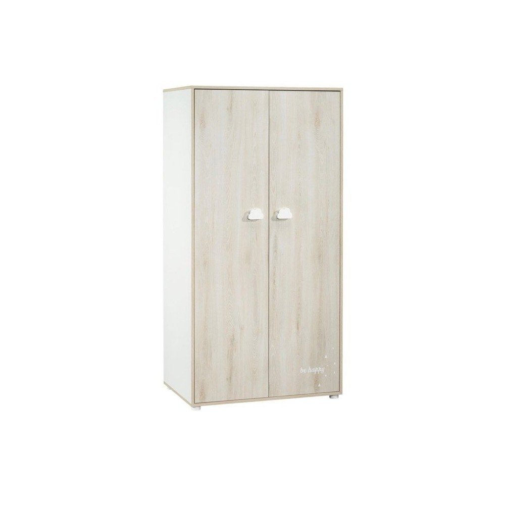 Armoire bébé Smile - Hetre - 2 portes - 168x85x57cm - Babyprice