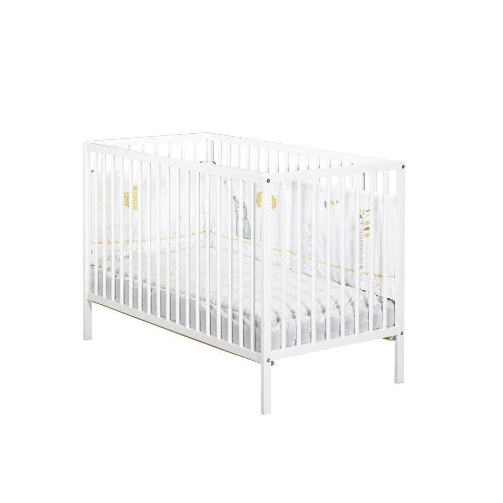 Lit bébé - 120 x 60 cm - Babyprice First - Tout barreaux - En bois b