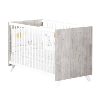 Lit bébé - 120 x 60 cm - Babyprice Scandi gris - En bois