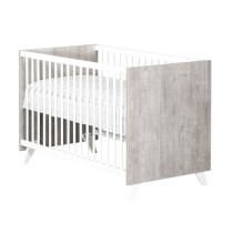 Lit bébé - 120 x 60 cm - Babyprice Scandi gris - En bois