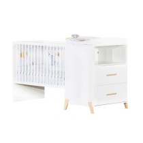 Lit Combiné - 120x60cm - Evolutif en 90x190cm - Babyprice Joy Naturel