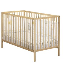 Lit bébé - 120 x 60 cm - Babyprice First - Tout barreaux - En bois n