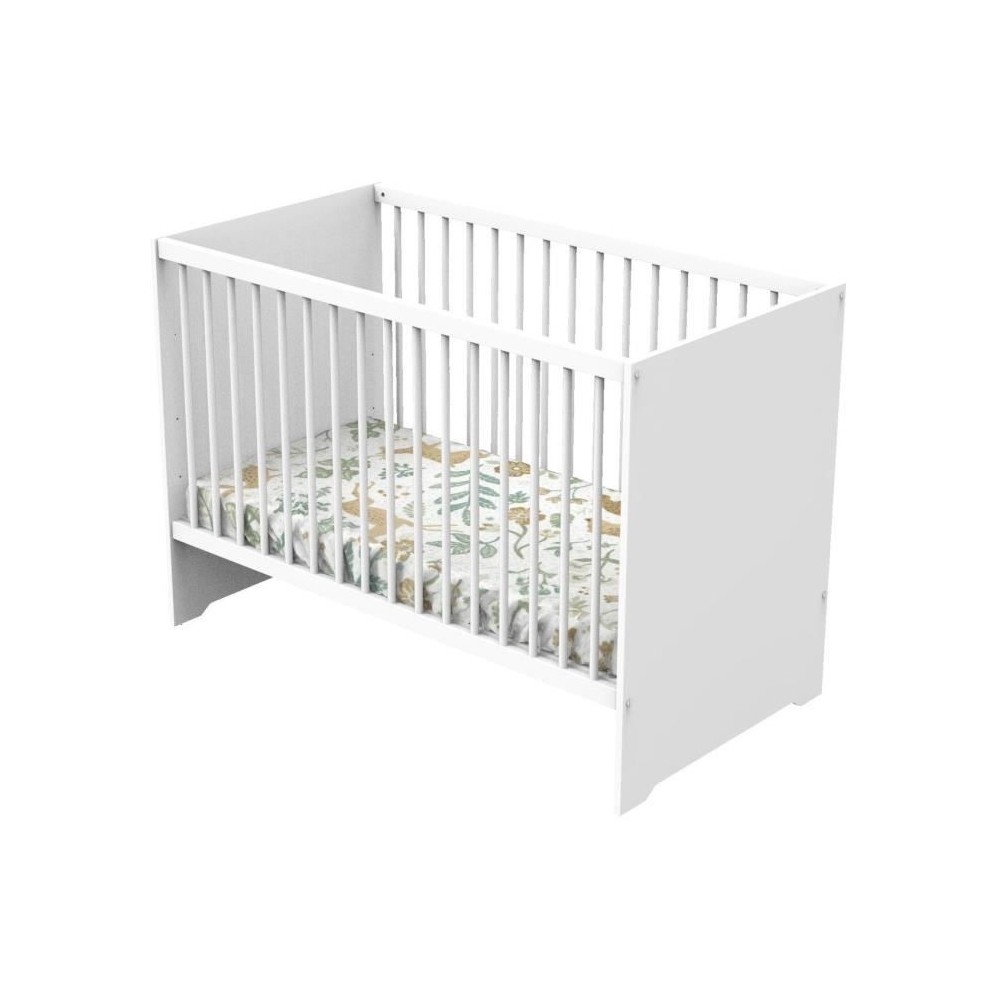 Lit bébé - 120 x 60 cm - Babyprice First - En bois blanc